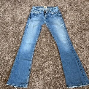 BKE Women's Light Blue Flare Jeans